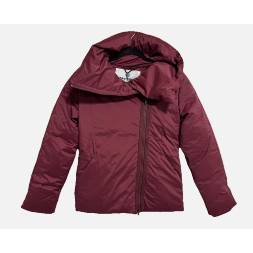 WHITESKY S Packable Down Jacket Women’s Maroon Puffer Coat Windbreaker NEW